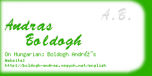 andras boldogh business card